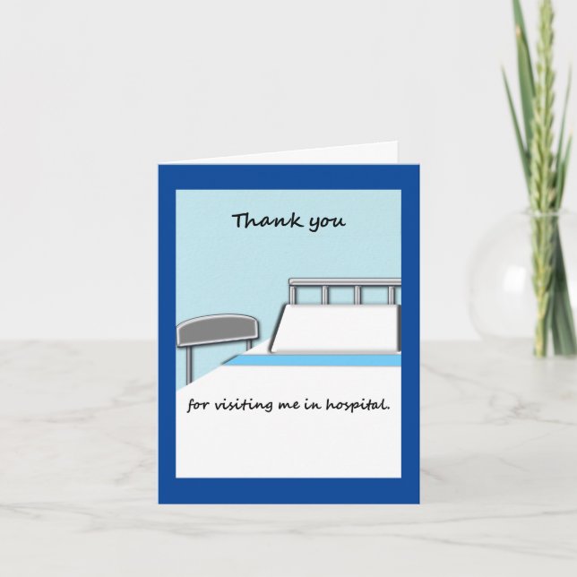 Cartão De Agradecimento Thank you note for hospital visit. (Frente)