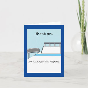 Cartão De Agradecimento Thank you note for hospital visit.