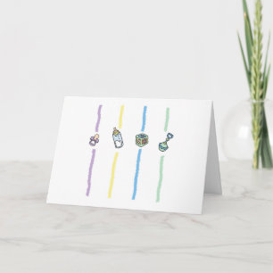 Cartão De Agradecimento Thank You Note with Baby Objects
