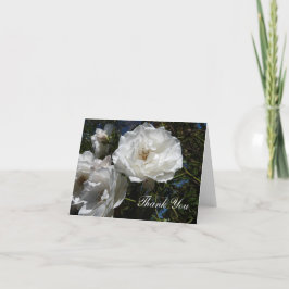 Cartão De Agradecimento Thank You Notes - White Roses