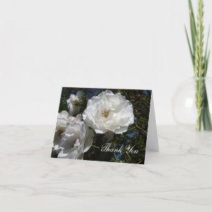 Cartão De Agradecimento Thank You Notes - White Roses