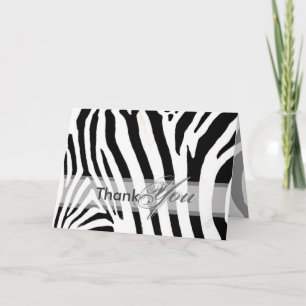 Cartão De Agradecimento Thank You on the wild side, zebra - Customizable