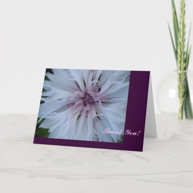 Cartão De Agradecimento Thank you pink (Frente)