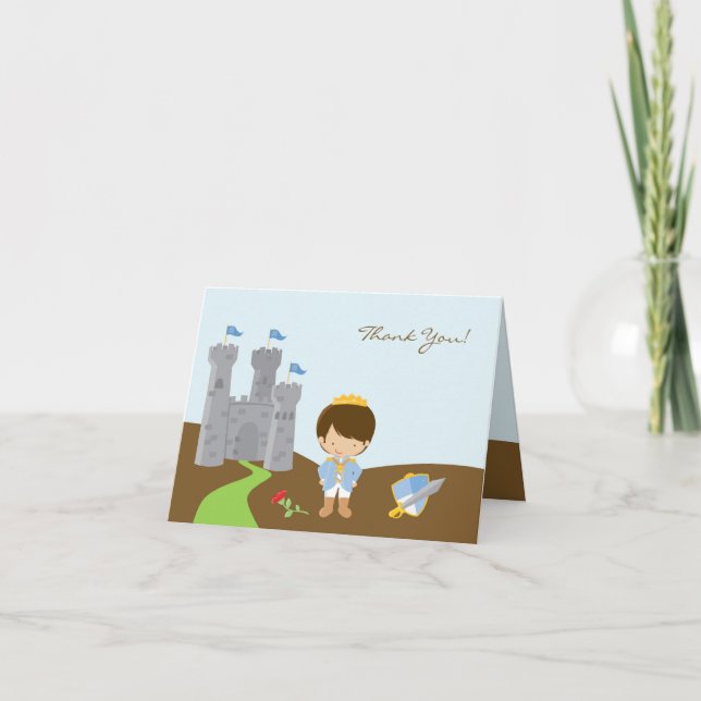 Cartão De Agradecimento Thank You Prince Folded Card (Frente)