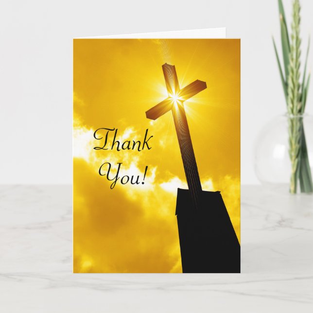 Cartão De Agradecimento Thank You Religious Greeting Card (Frente)