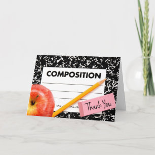 Cartão De Agradecimento Thank You School Theme