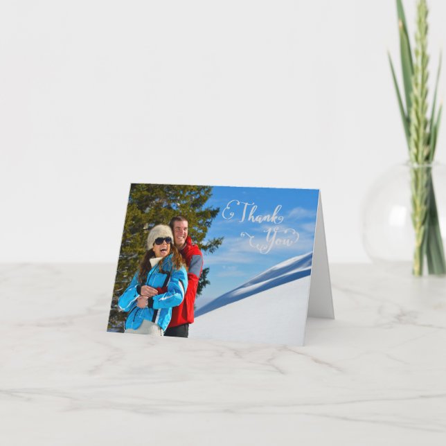 Cartão De Agradecimento Thank You Script Photo - Post Card (Frente)