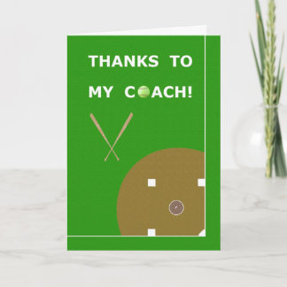 Cartão De Agradecimento Thank You Softball Coach Greeting Cards & Gifts