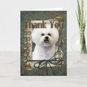 Cartão De Agradecimento Thank You - Stone Paws - Bichon Frise