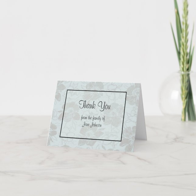 Cartão De Agradecimento Thank you sympathy card (Frente)