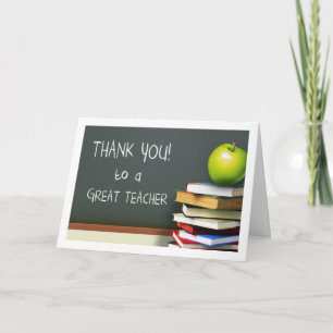 Cartão De Agradecimento Thank you, Teacher Custom Greeting Cards