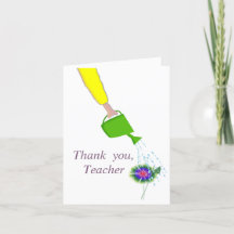 Thank you, Teacher, Flower and Watercan