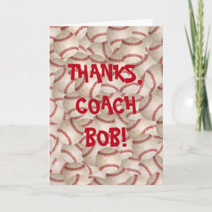 Cartão De Agradecimento Thank You to Baseball Coach