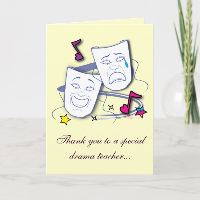 Cartão De Agradecimento Thank You To My Drama Teacher: Play (Frente)