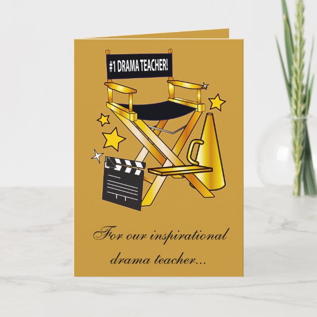 Cartão De Agradecimento Thank You To My Drama Teacher: Play (Frente)