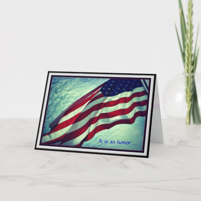 Cartão De Agradecimento Thank You Veterans Day Card (Frente)