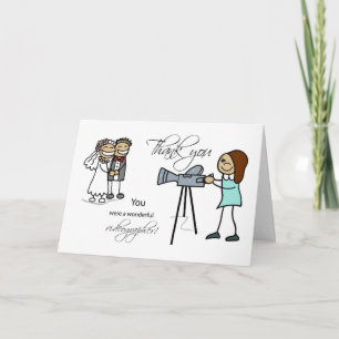 Cartão De Agradecimento Thank You Woman Videographer, Wedding