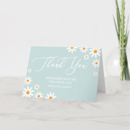 Cartão De Agradecimento Thank yoy card boho Daisy mint
