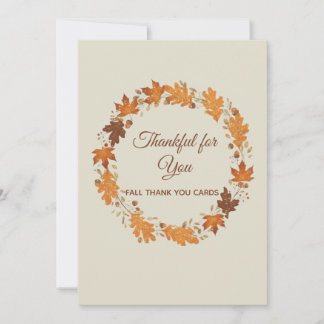 Cartão De Agradecimento Thankful for You Fall Thank You Cards