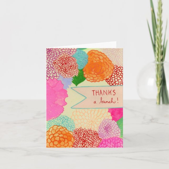 Cartão De Agradecimento thanks a bunch! (Frente)