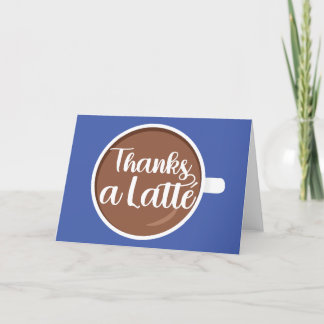 Cartão de Agradecimento Thanks a Latte