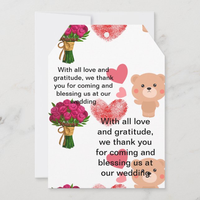 Cartão De Agradecimento Thanks card (Frente)
