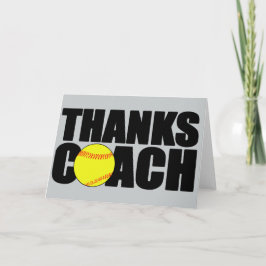 Cartão De Agradecimento Thanks Coach Custom Softball Coach Greeting Card
