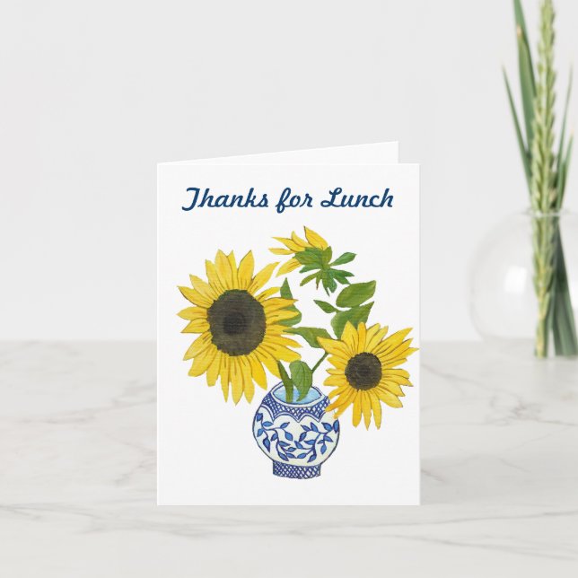 Cartão De Agradecimento Thanks for Lunch Note Card (Frente)