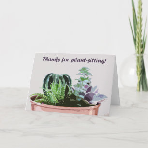 Cartão De Agradecimento Thanks for plant-sitting