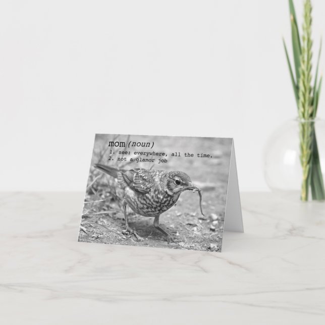 Cartão De Agradecimento Thanks, Mom. (Card says she rocks) (Frente)