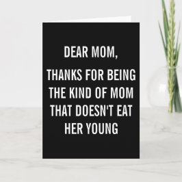 Cartão De Agradecimento Thanks Mom Funny