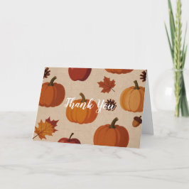 Cartão De Agradecimento Thanksgiving Appless & Pumpkins Fall Thank You