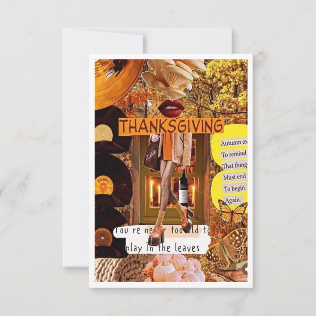 Cartão De Agradecimento Thanksgiving Card (Frente)
