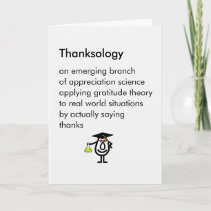 Cartão De Agradecimento Thanksology - funny graduation gift thank you poem