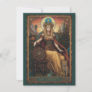 Cartão De Agradecimento The Empress (Freyja) Tarot Art Flat Thank You Card