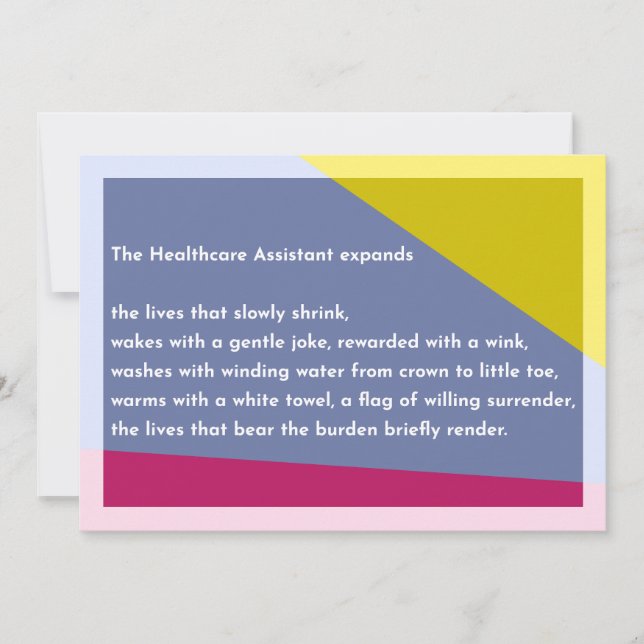 Cartão De Agradecimento The Healthcare Assistant expands (Frente)