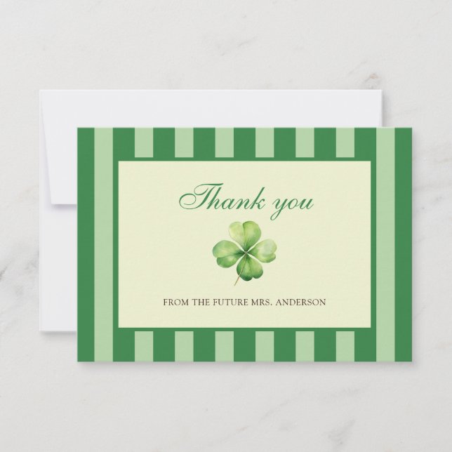 Cartão De Agradecimento The Luckiest Bride Bridal Shower (Frente)