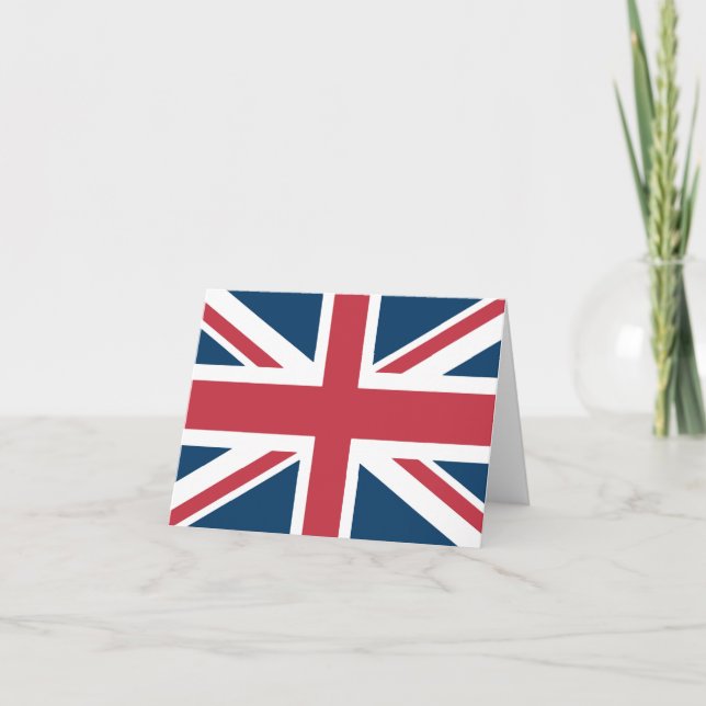 Cartão De Agradecimento The Union Jack British Flag Card (Frente)