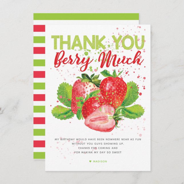 Cartão De Agradecimento Theme Birthday (Frente/Verso)