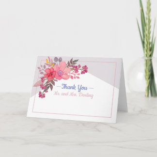 Cartão De Agradecimento Think Dusty Pinks with Gray Card