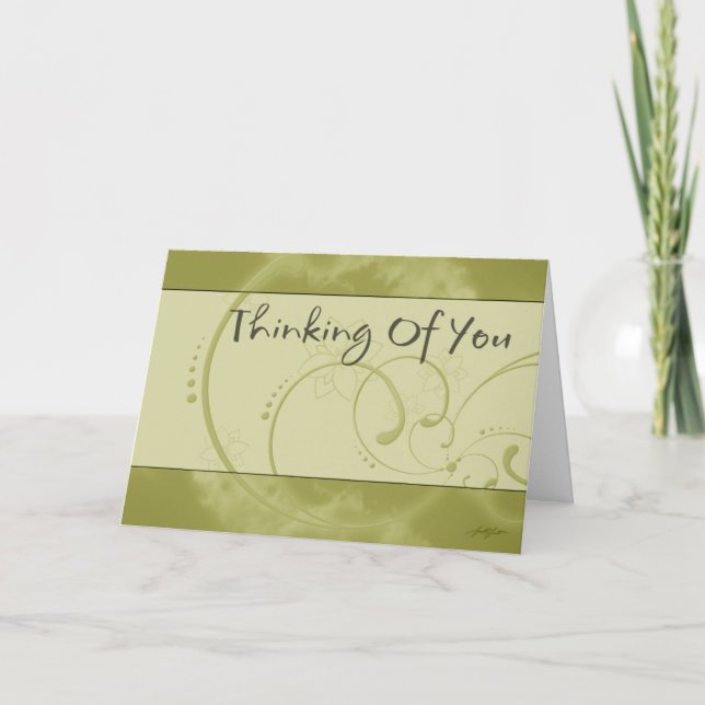 Cartão De Agradecimento Thinking Of You (Yellow) Card (Frente)
