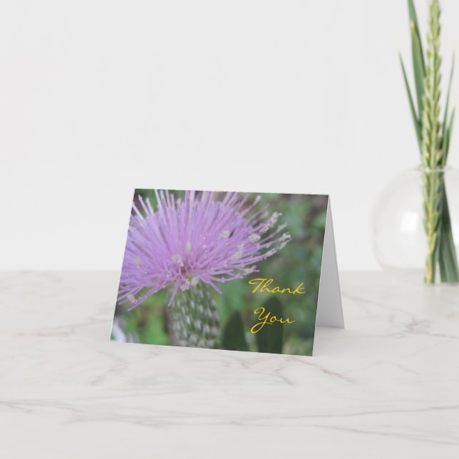 Cartão De Agradecimento Thistle Greeting Card (Frente)