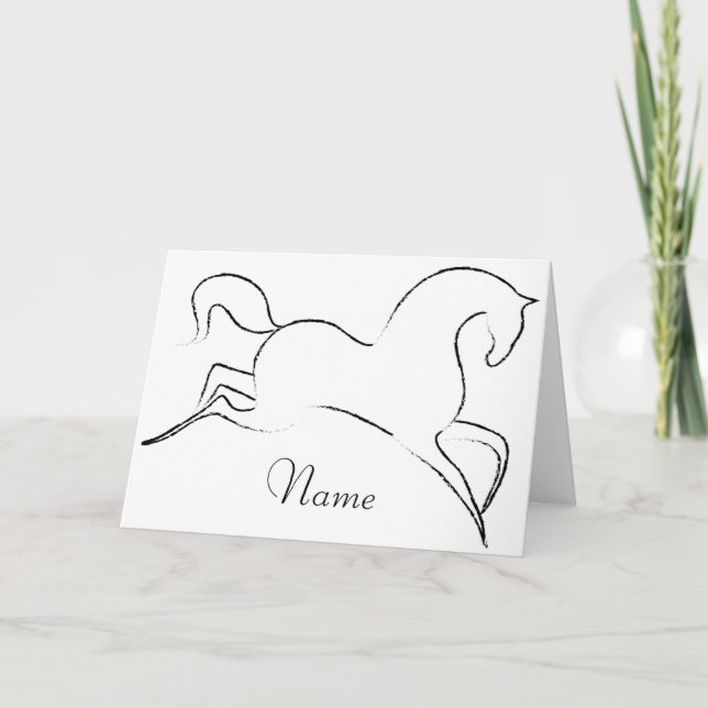 Cartão De Agradecimento Thunder_Cove Cavalo Selvagem (Frente)