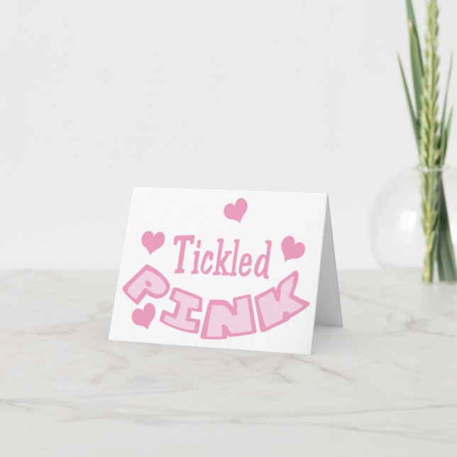 Cartão De Agradecimento Tickled Pink (Frente)