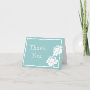 Cartão De Agradecimento Tiffany Teal Casamento tema damasco Obrigado