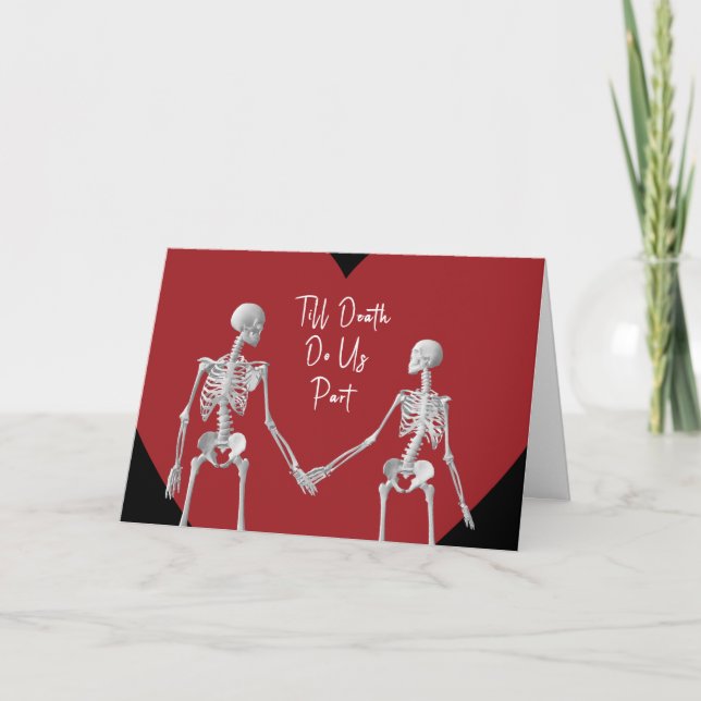 Cartão De Agradecimento Till Death Do Us Part Valentine's Day Card opt2 (Frente)