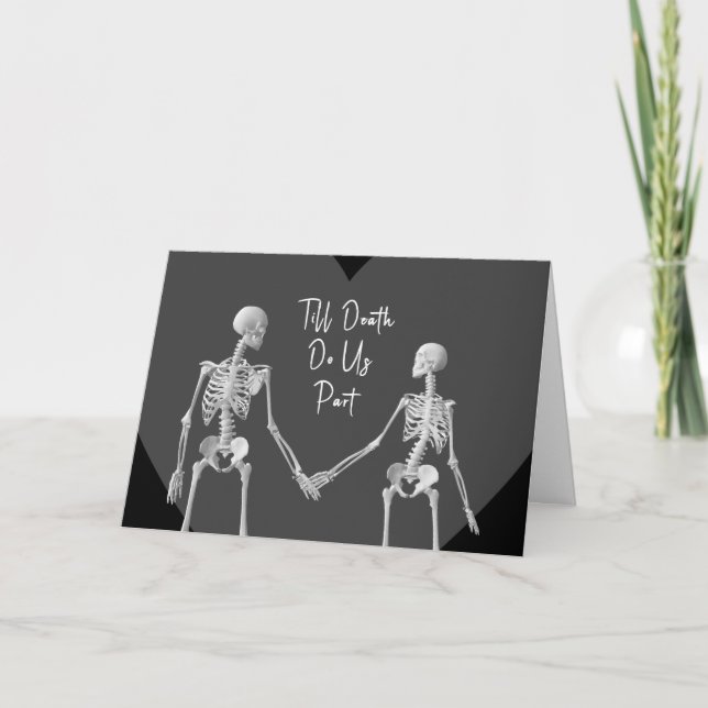 Cartão De Agradecimento Till Death Do Us Part Valentine's Day Card opt4 (Frente)