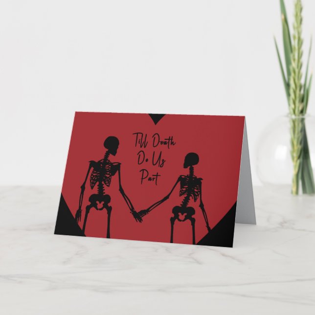 Cartão De Agradecimento Till Death Do Us Part Valentine's Day Card opt6 (Frente)