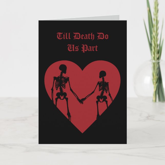 Cartão De Agradecimento Till Death Do Us Part Valentine's Day Card Red (Frente)