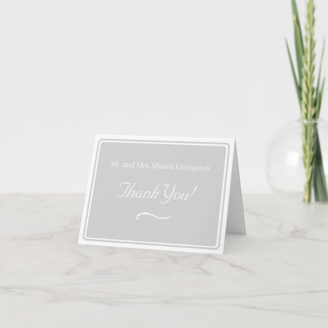 Cartão De Agradecimento Timeless Catholic Monogrammed Wedding  (Frente)